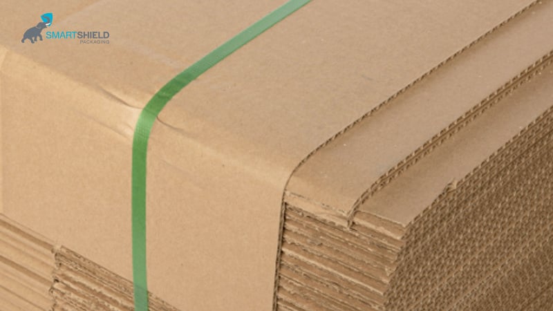 Corrugated Cardboard Trays tied up - PP & PET strapping