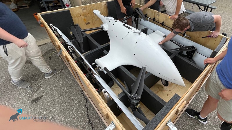 Custom wooden box packaging for drone