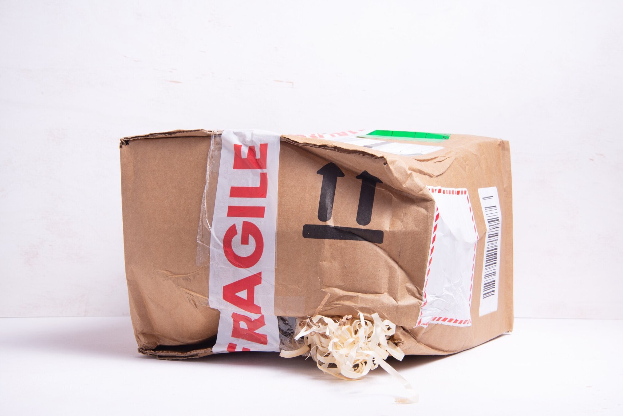 Disastrous outcomes of Bad Packaging - crushed cardboard box
